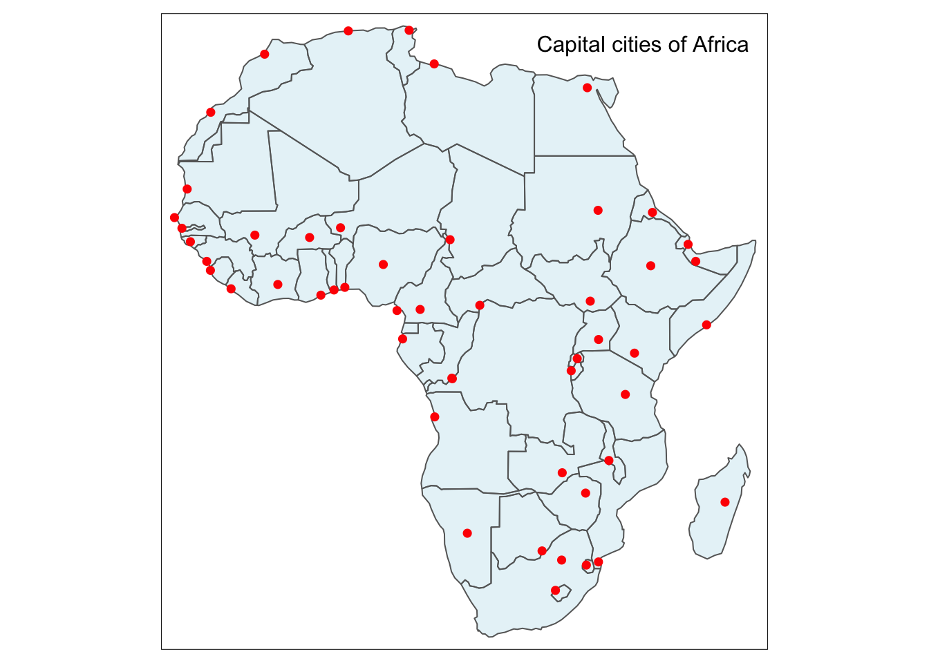 Base map with capital cities.