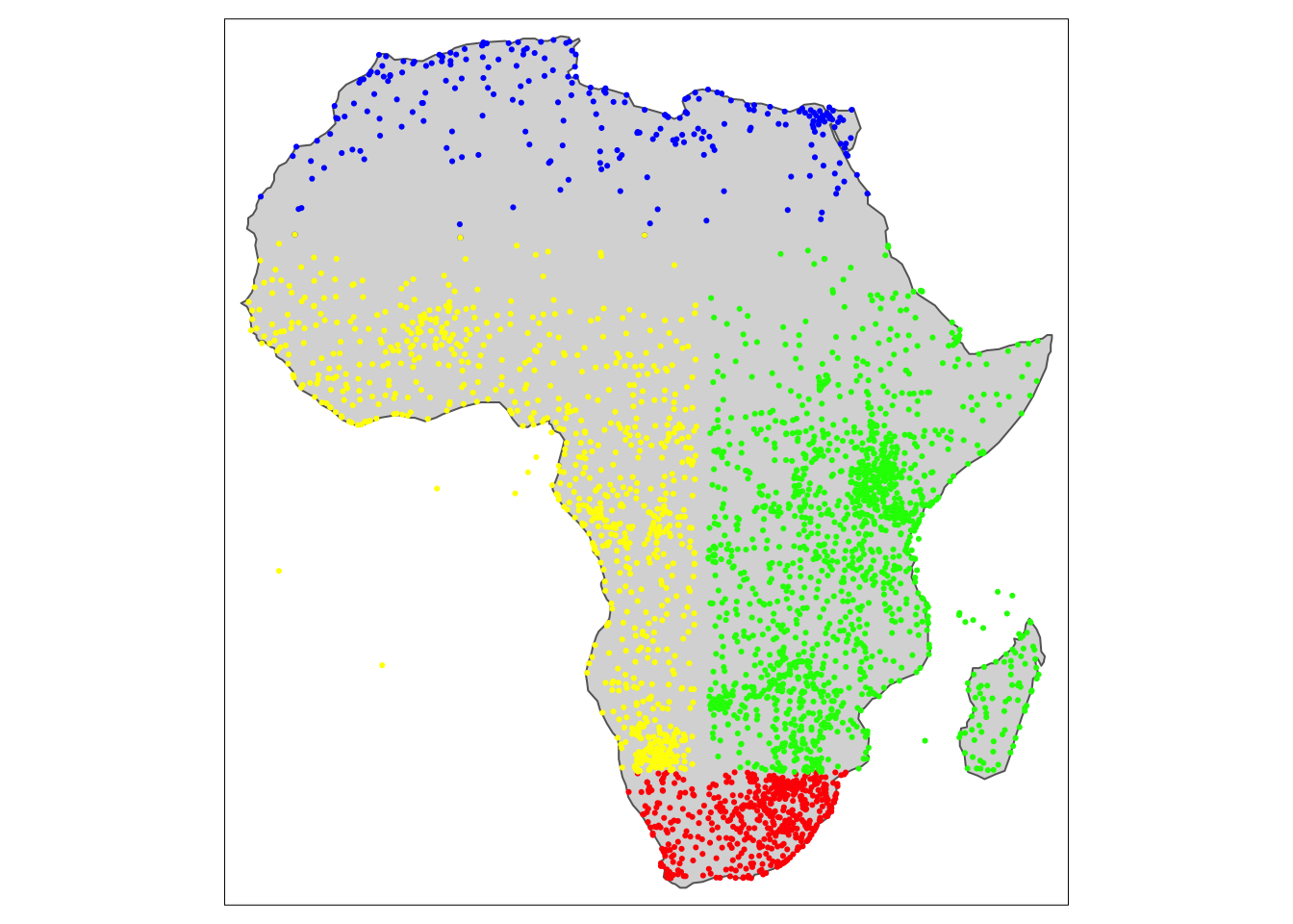 Subset airports in a single map.